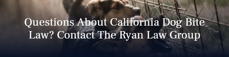 Questions About California Dog Bite Law? Contact The Ryan Law Group